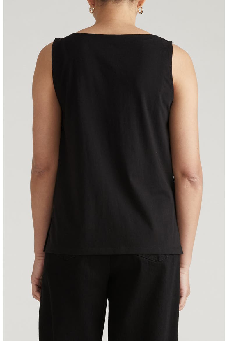 Noyack Breton Stripe Tank, Alternate, color, SOLID BLACK