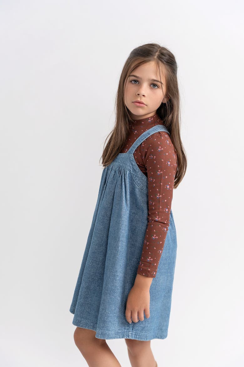 Floral Printed Mock Neck Top, Alternate, color, Beige
