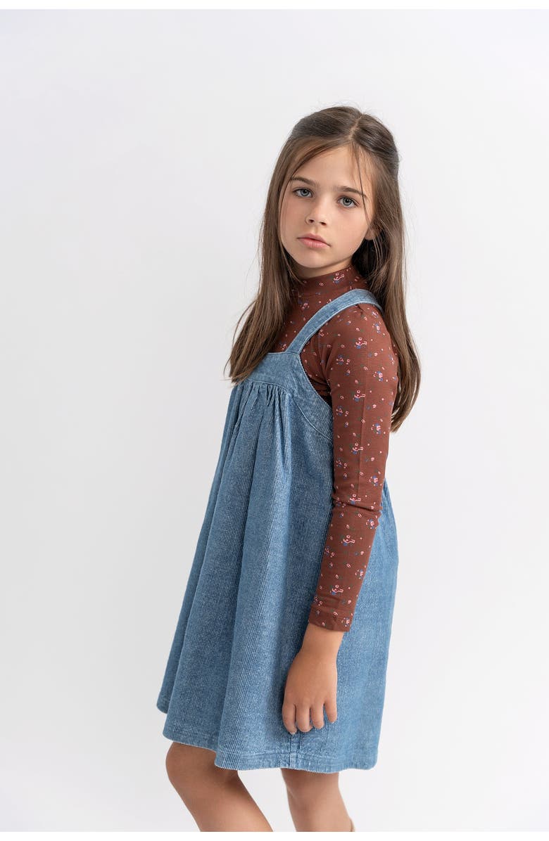 Space Grey Floral Printed Mock Neck Top, Alternate, color, Beige
