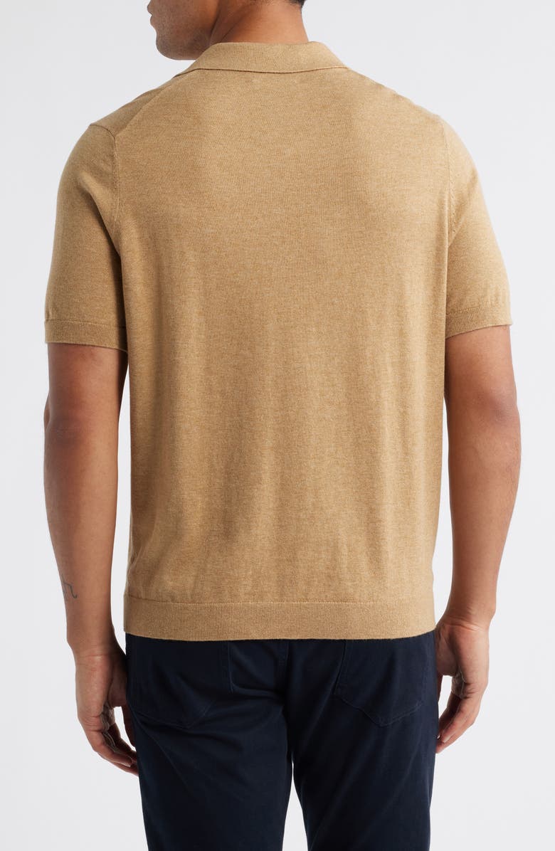 Scott Barber Short Sleeve Johnny Collar Polo Sweater, Alternate, color,