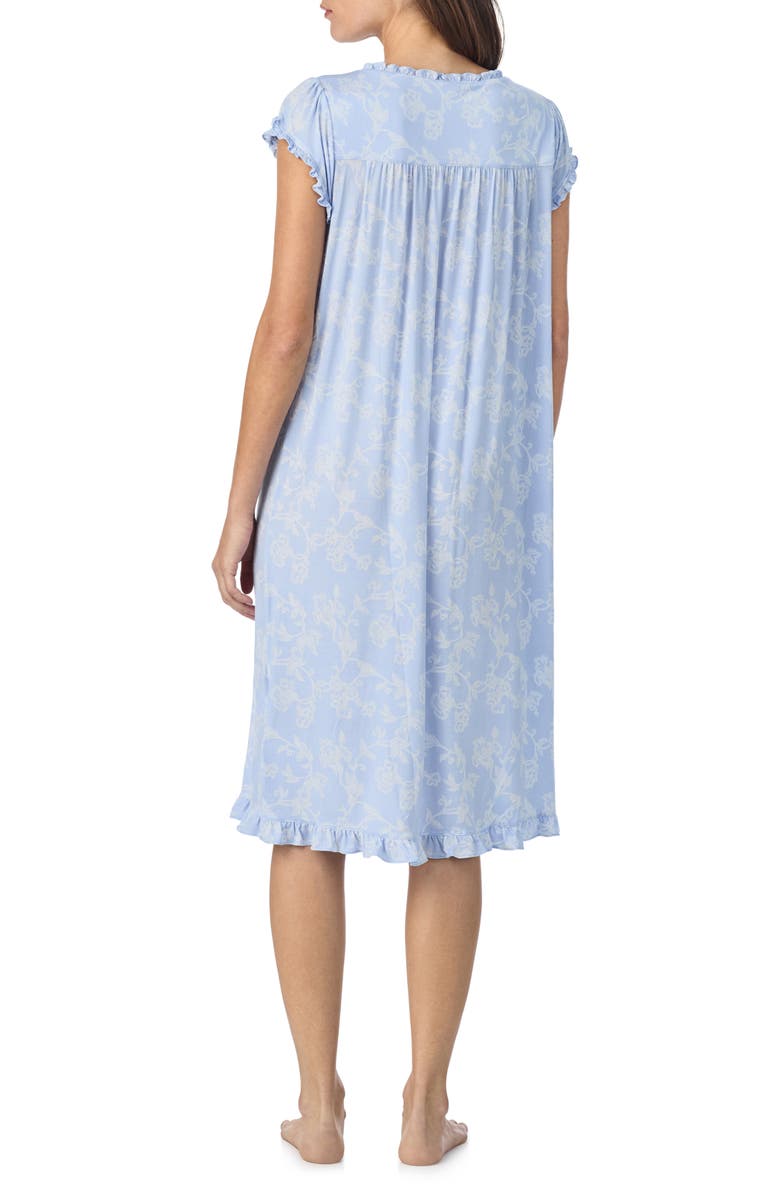 Eileen West Waltz Floral Nightgown, Alternate, color, Blue/ Prt