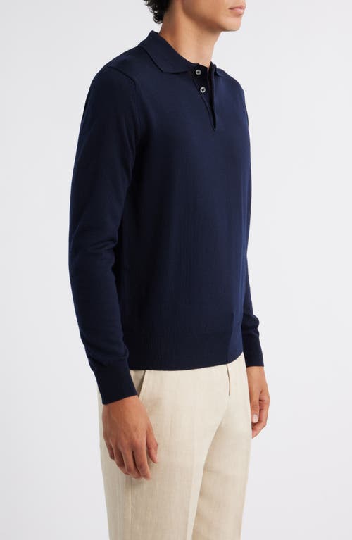 Aurélien Long Sleeve Cashwool® Polo Sweater In Multi