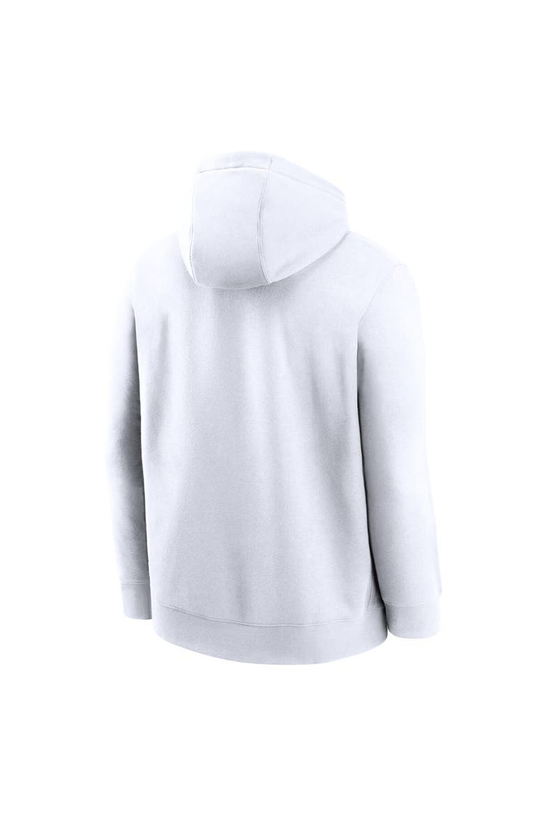 Men's Nike White Ohio State Buckeyes Legacy Logo Club Fleece Pullover Hoodie, Alternate, color, White