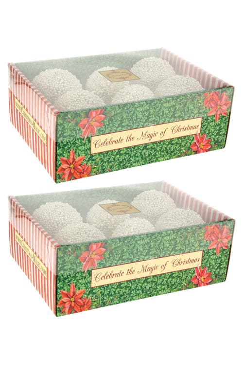 Mark Roberts Elegant Fancy Ornament, Set Of 12 In White