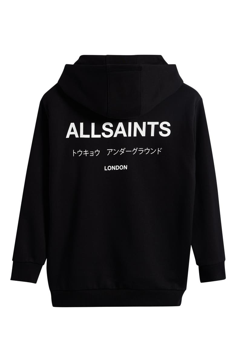 smALLSAINTS by ALLSAINTS Kids' Underground Graphic Cotton Hoodie, Alternate, color, Black
