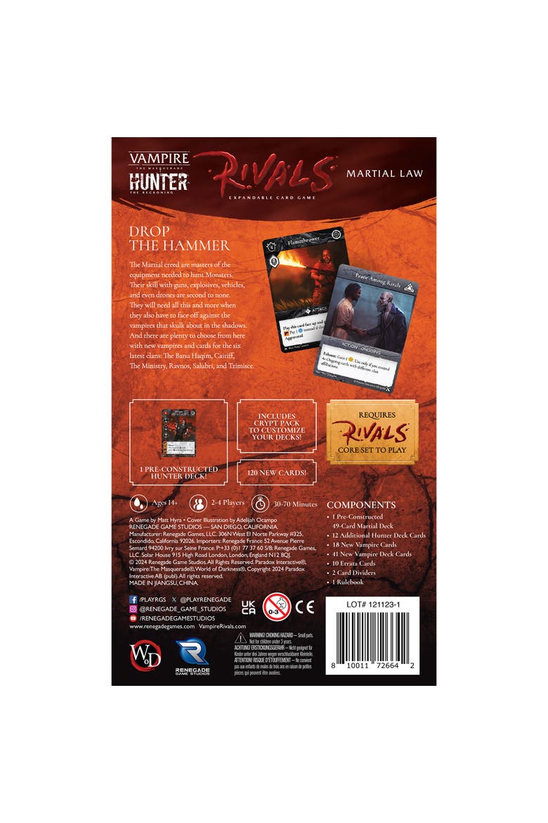 Vampire Rivals Martial Law, Expansion, Alternate, color, Multicolored
