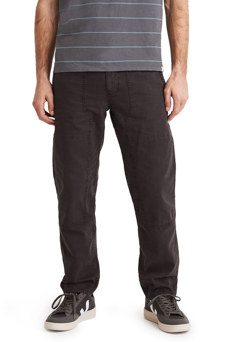 Relaxed Straight Lightweight Workwear Pants, Main, color, BLACK COAL