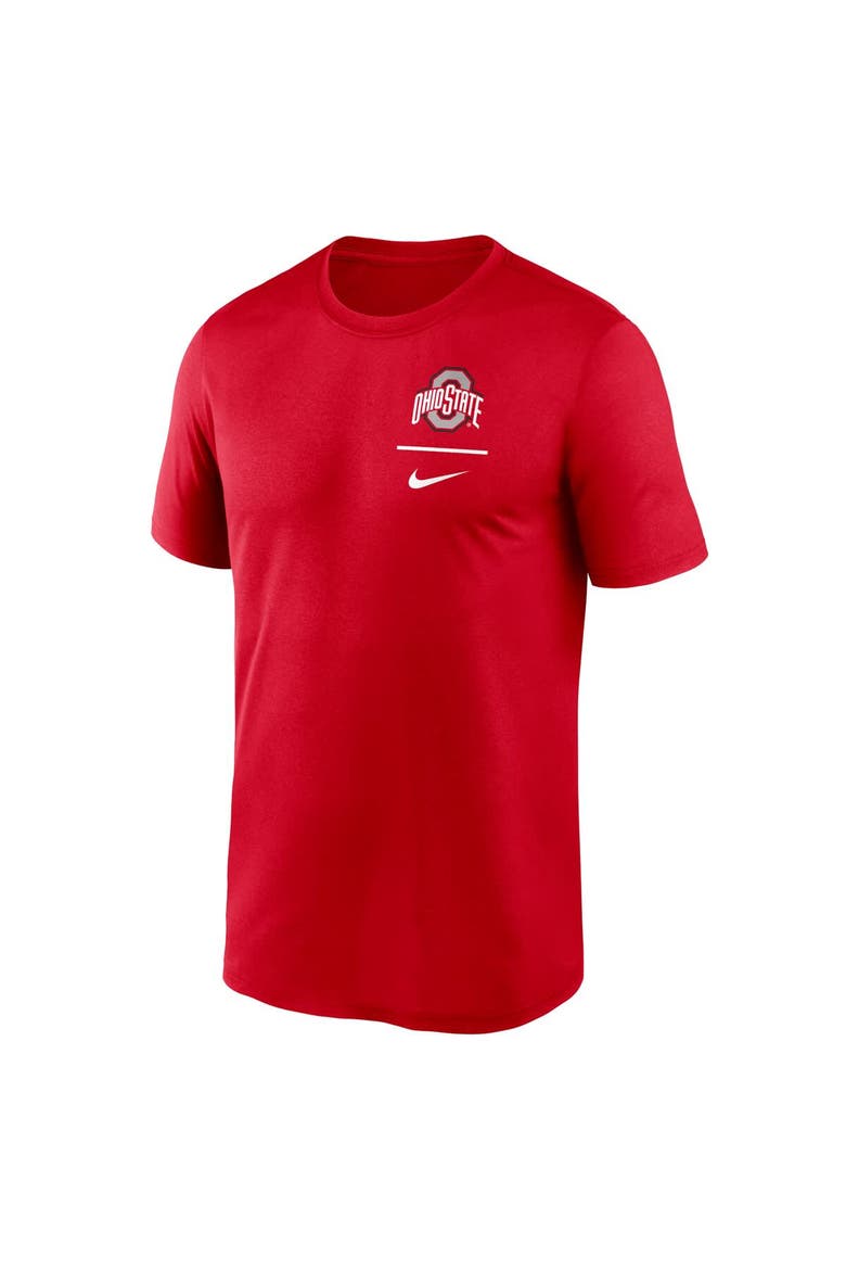 Men's Nike Scarlet Ohio State Buckeyes Primary Logo Legend Performance T-Shirt, Alternate, color, Scarlet
