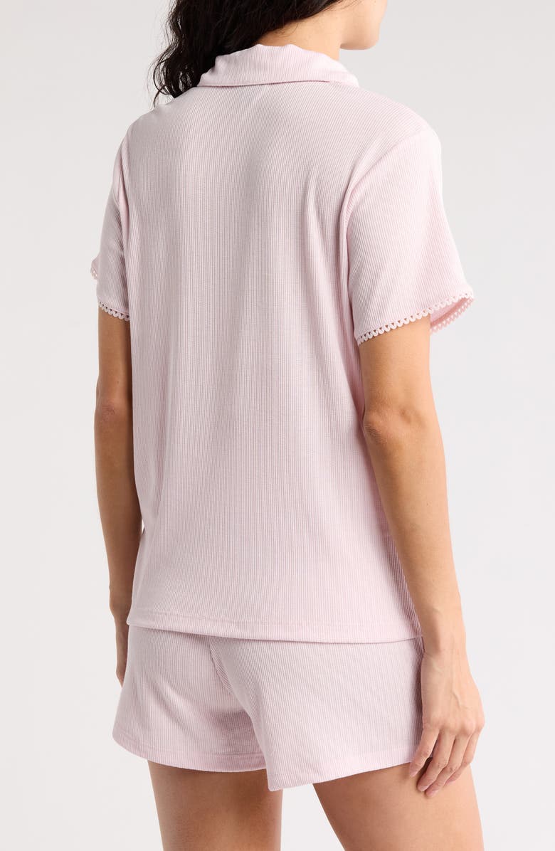 Tahari Rib Pointelle Short Pajamas, Alternate, color,