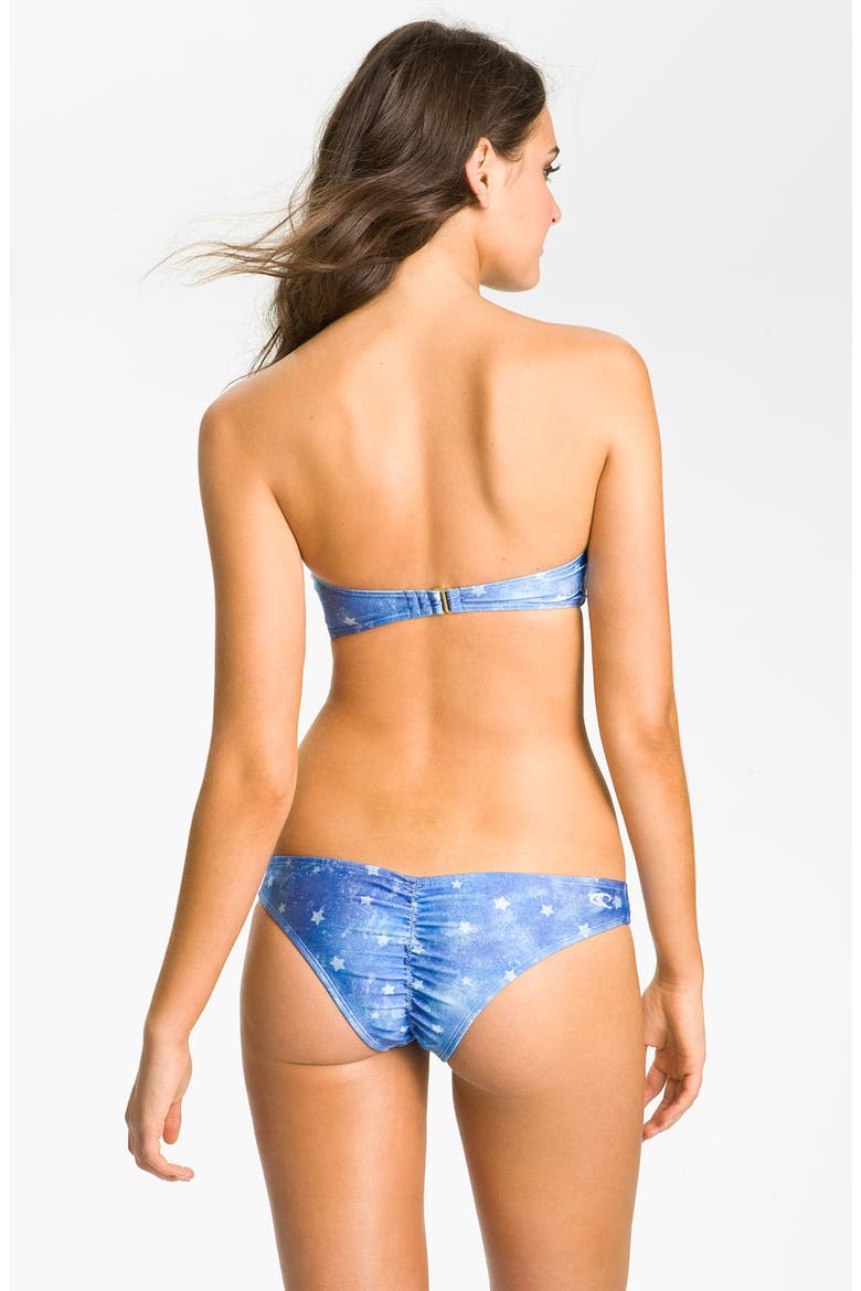 'Americana' Bandeau Bikini Top, Alternate, color, MULTI  RED/  BLUE STRIPE