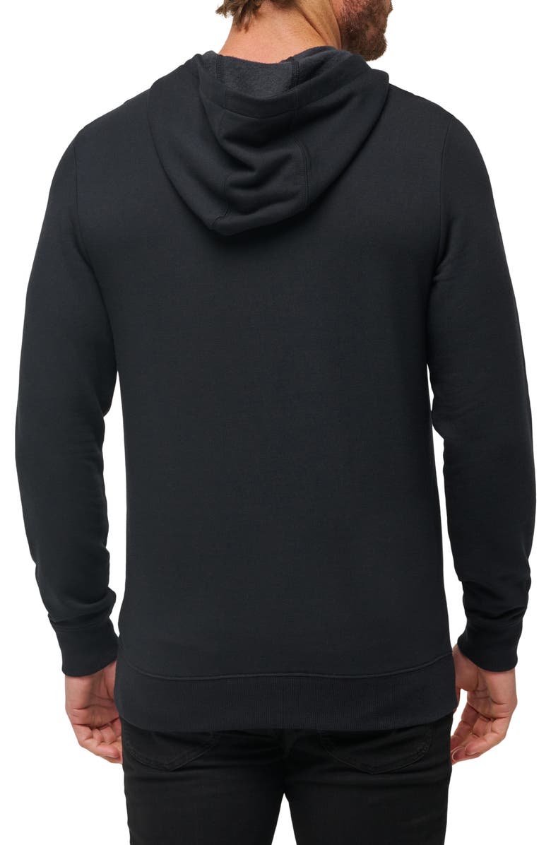 TravisMathew Coastal Cloud Hoodie, Alternate, color, Black