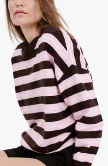 Mixed Stripe Crewneck Sweater