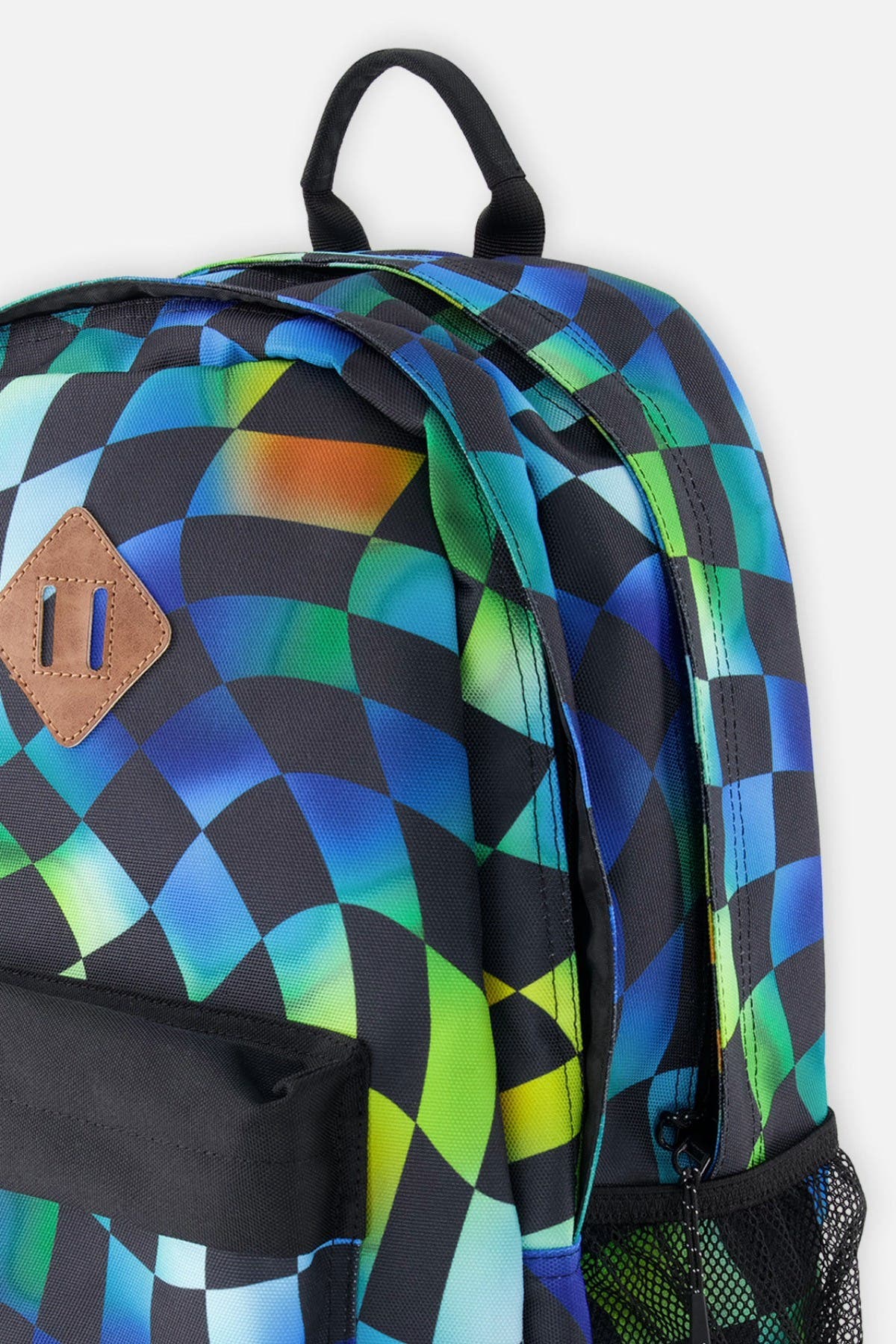 Deux par Deux Checkered Practical Spacious Durable Backpack, Alternate, color, Blue Checkered Print