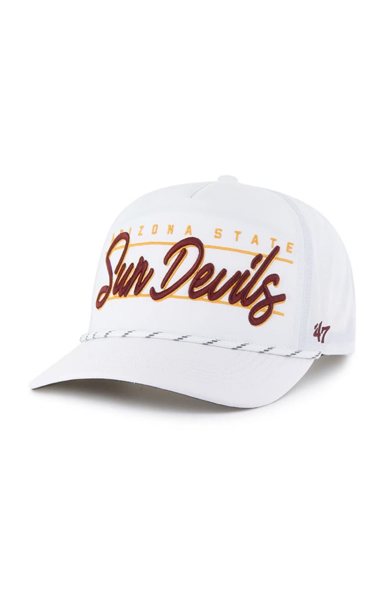'47 Men's '47 White Arizona State Sun Devils Condor Hitch brrr° Adjustable Hat, Main, color, 