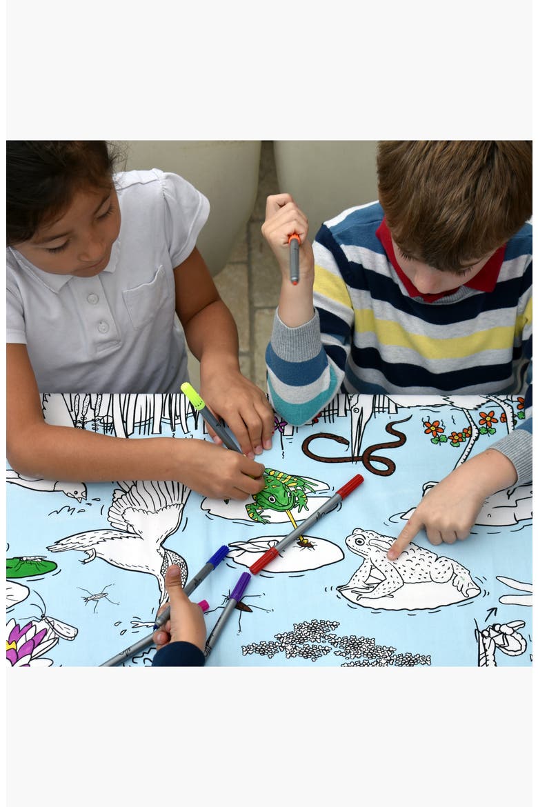 Nature & Wildlife Pond Adventure Tablecloth, Alternate, color, Pond Adventure