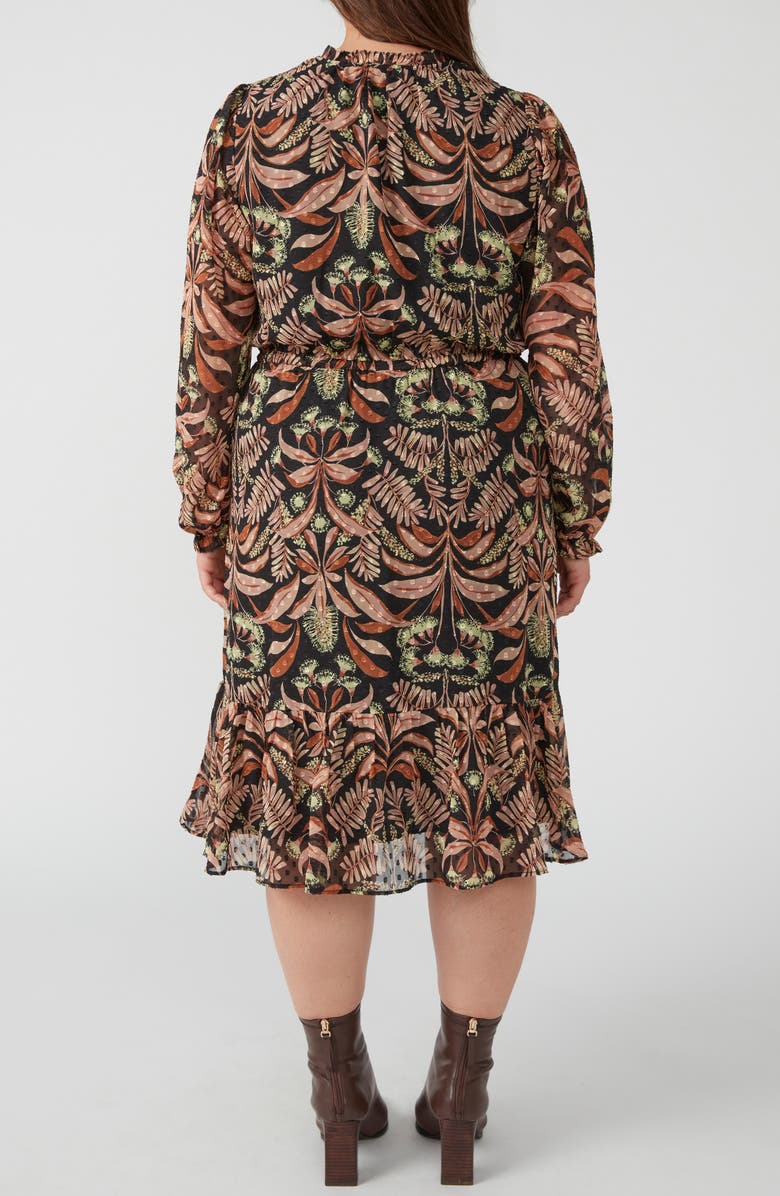 Estelle Thalia Blooms Clip Dot Long Sleeve Dress, Alternate, color, Print