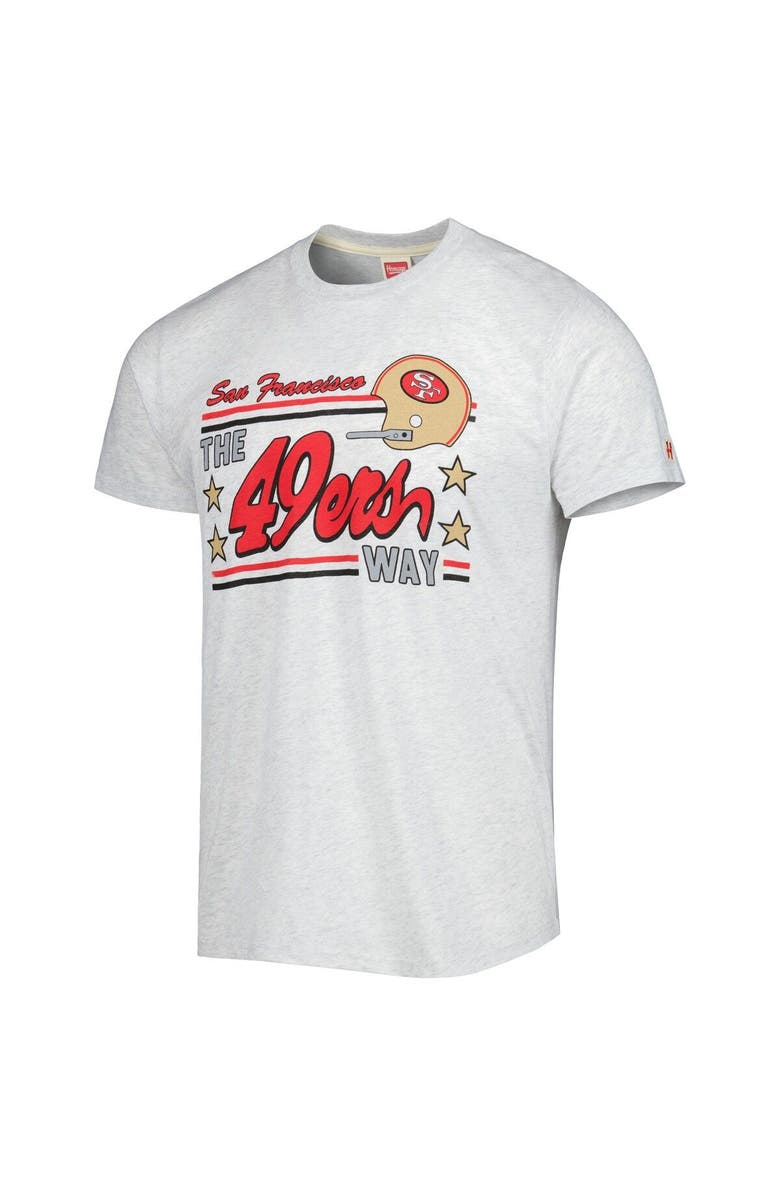 Homage Men's Homage Ash San Francisco 49ers Hyper Local Tri-Blend T-Shirt, Alternate, color, 