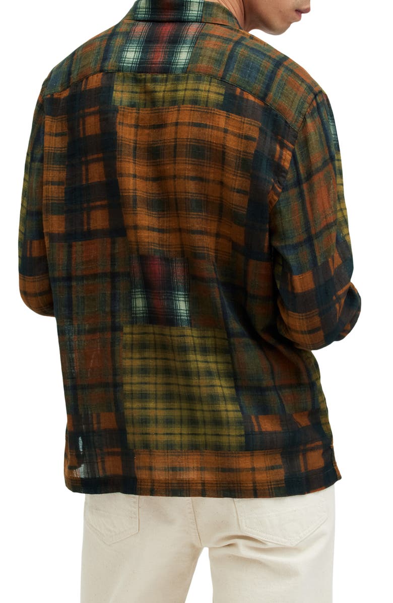 AllSaints Carreaux Plaid Button-Up Shirt, Alternate, color,