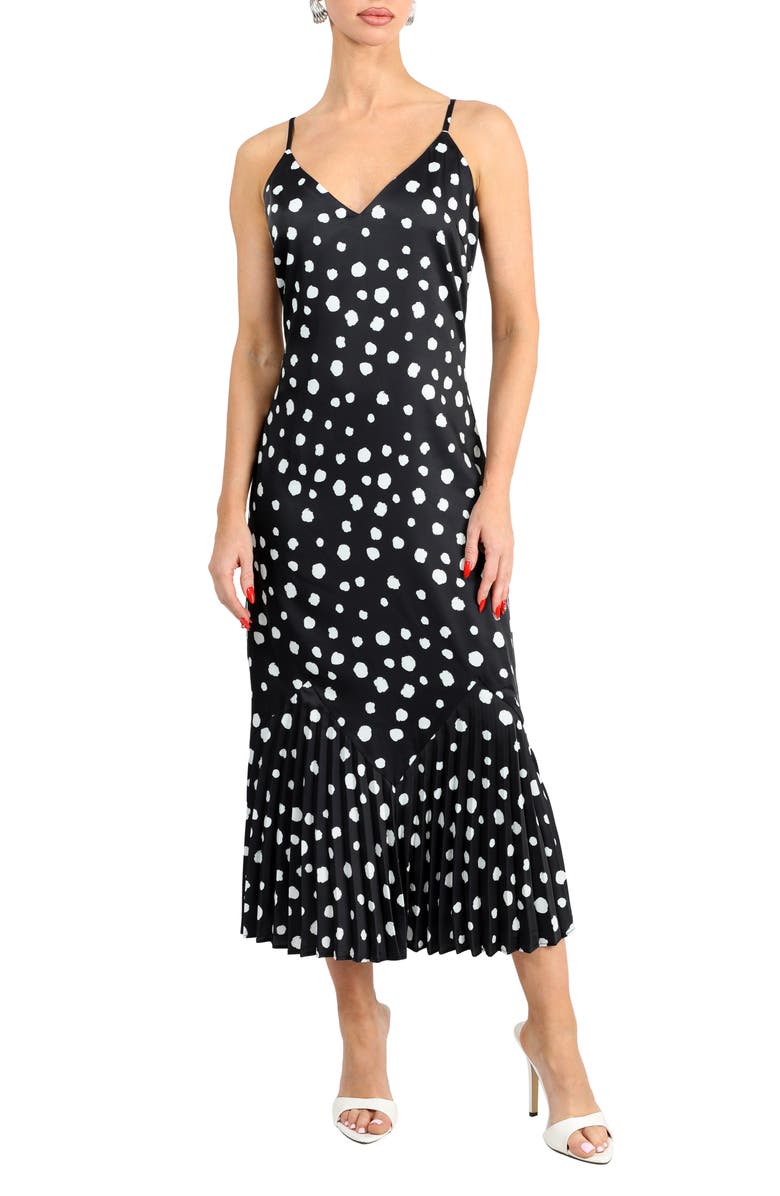 Adelyn Rae Tresora Pleat Midi Slipdress, Alternate, color,