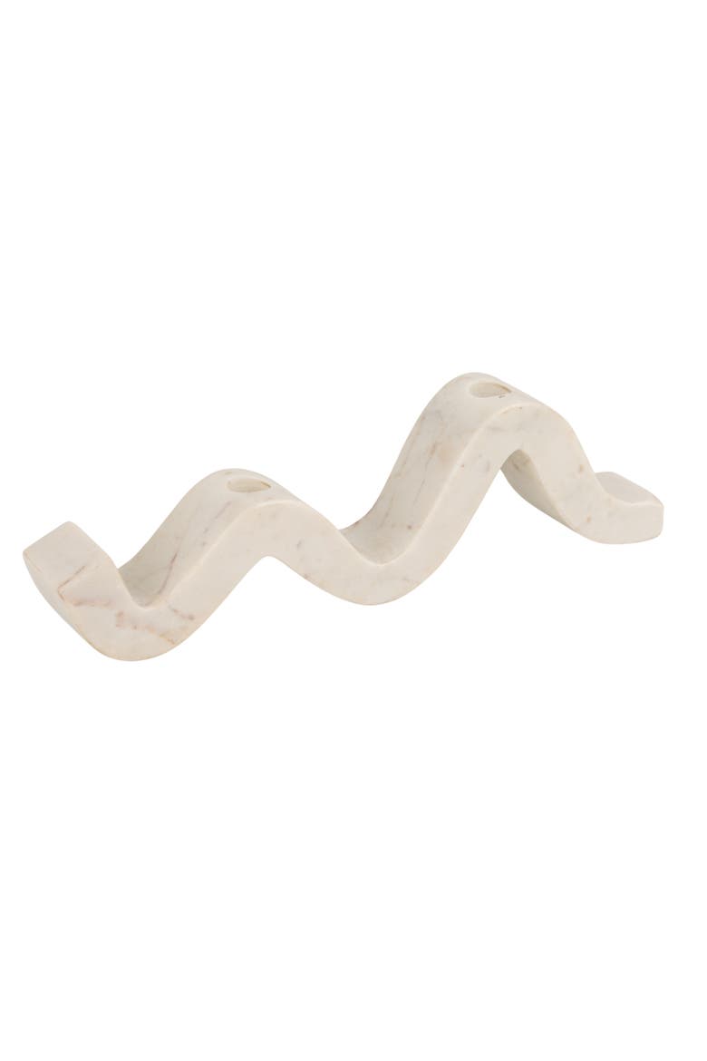 Double Taper Candle Holder, Main, color, White