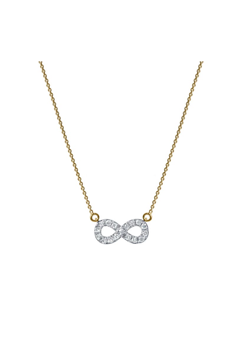 LuvMyJewelry Aeries Infinity Diamond Necklace in 14K Gold, Main, color, 14K Yellow Gold