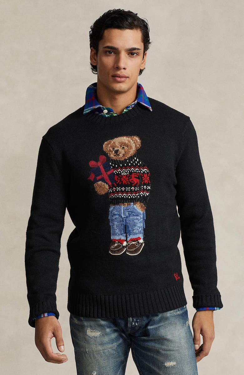 Polo Ralph Lauren Holiday Polo Bear Crewneck Sweater, Alternate, color,
