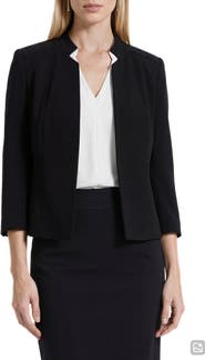 Anne Klein Crepe Open Front Jacket
