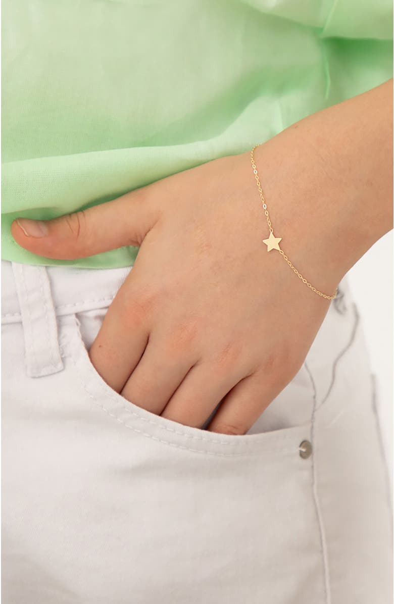 In Season Jewelry 14k Polished Star Bracelet, Alternate, color, Gold