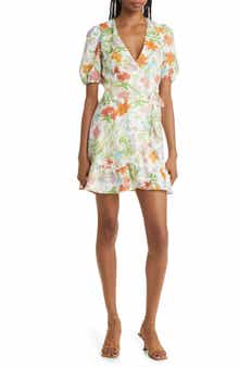 & Other Stories Floral Print Wrap Minidress
