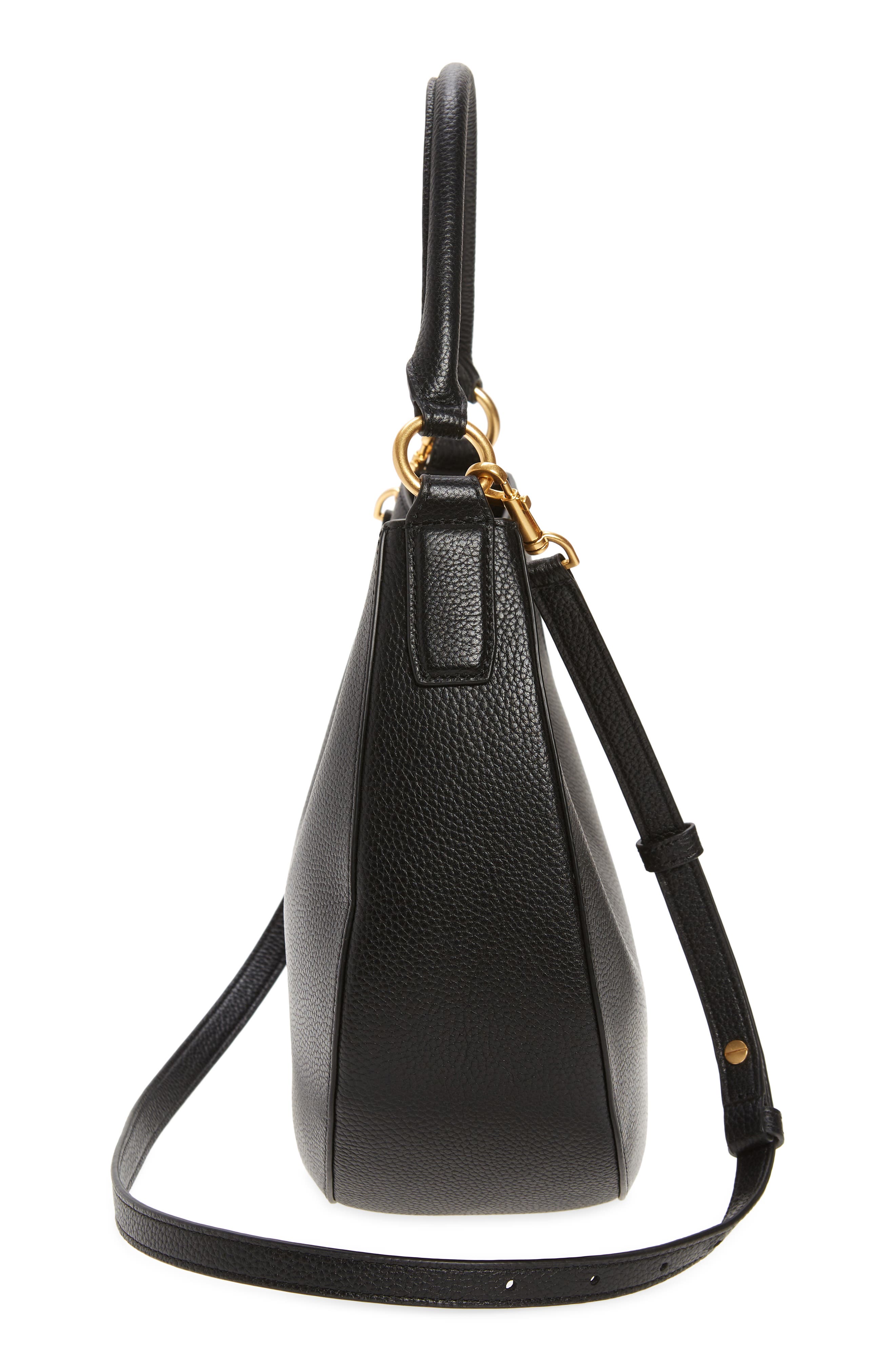 Tory Burch Carson Leather Hobo Bag, Alternate, color, 