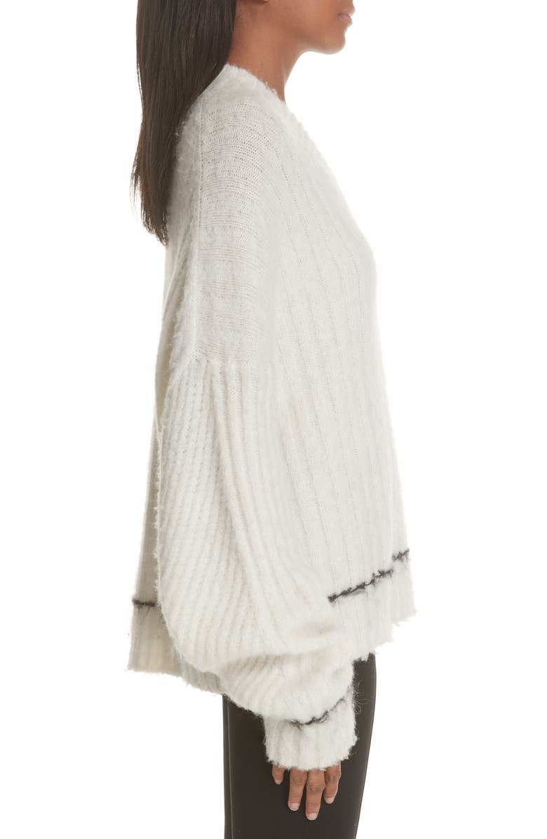 Helmut Lang Brushed Wool & Alpaca Blend Sweater, Alternate, color, 