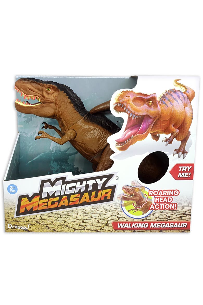 Mighty Megasaur, Walking Megasaur, Brown Realistic Dinosaur Toy, 3+, Main, color, Multicolored