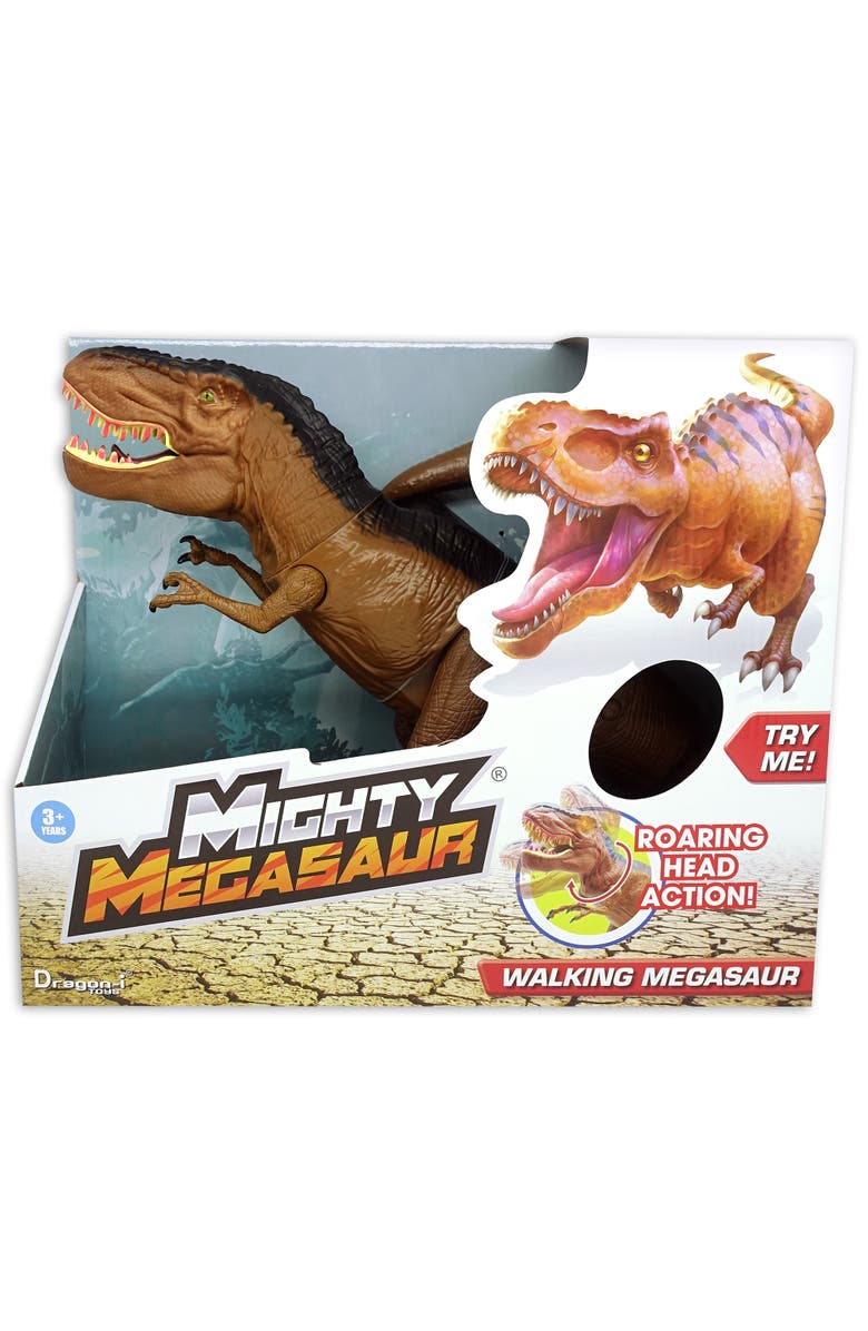 Dragon-i Mighty Megasaur, Walking Megasaur, Brown Realistic Dinosaur Toy, 3+, Main, color, Multicolored