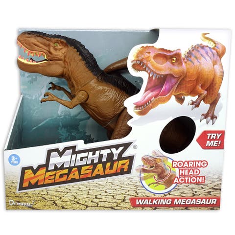 Mighty Megasaur, Walking Megasaur, Brown Realistic Dinosaur Toy, 3+