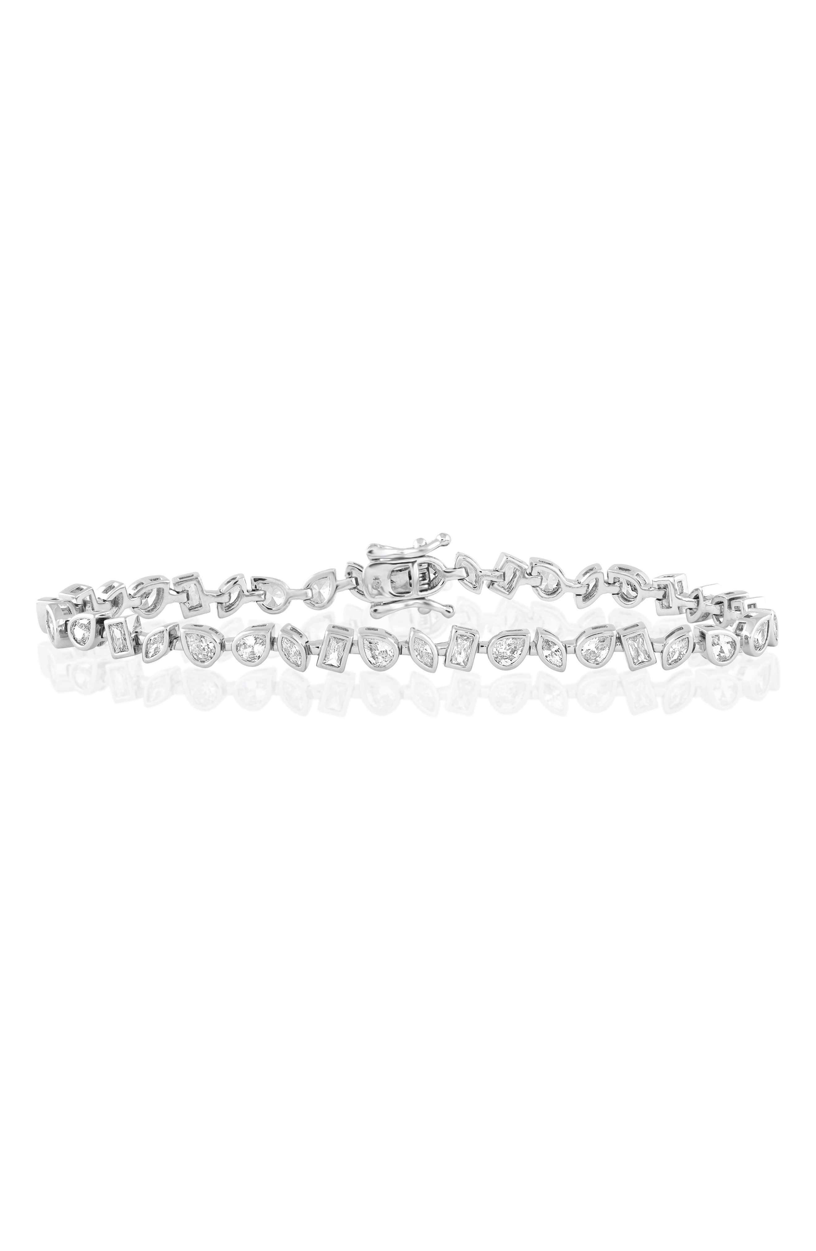 Multi Shaped Cubic Zirconia Bracelet