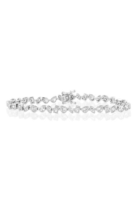 Multi Shaped Cubic Zirconia Bracelet