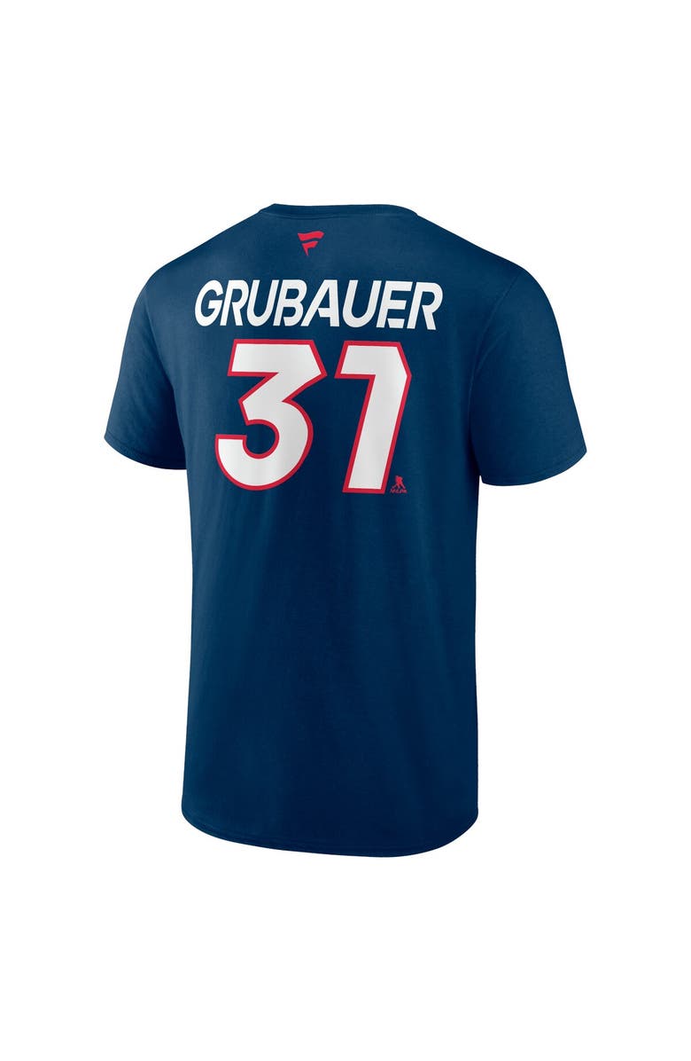 FANATICS Men's Fanatics Branded Philipp Grubauer Deep Sea Blue Seattle Kraken 2024 NHL Winter Classic Authentic Pro Name & Number T-Shirt, Alternate, color, 