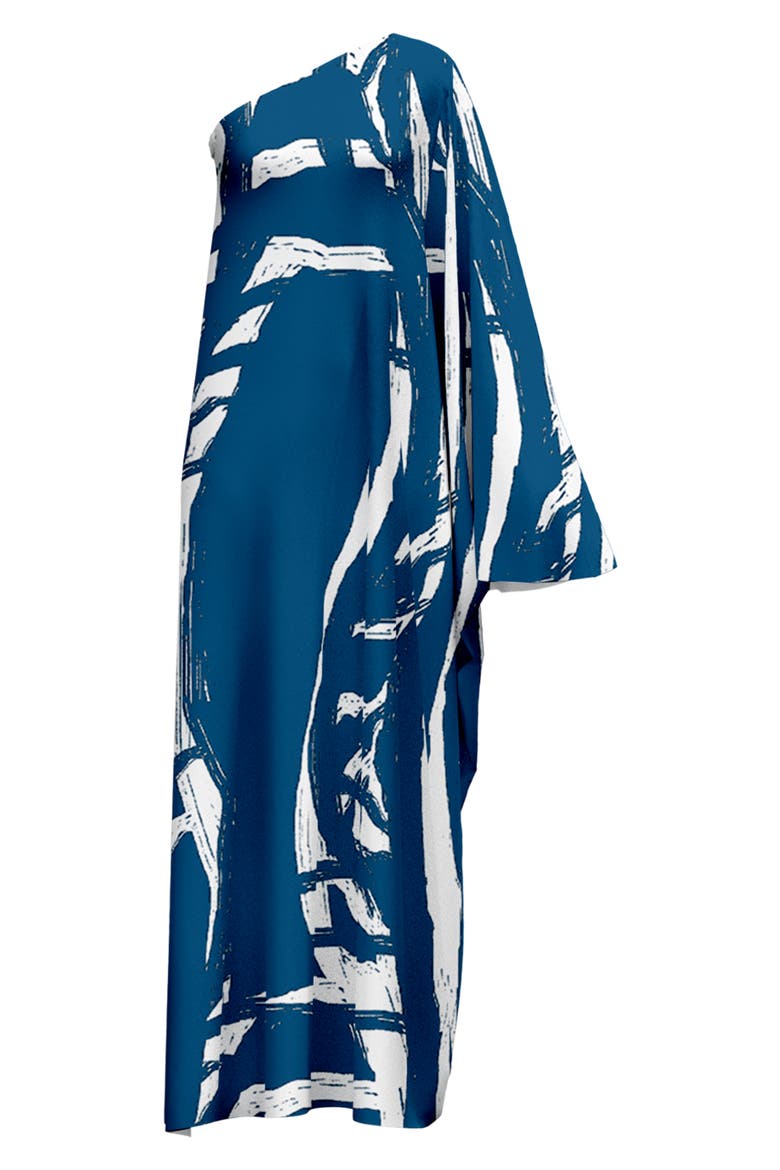 Satu One-Shoulder Dress, Alternate, color, BLUE
