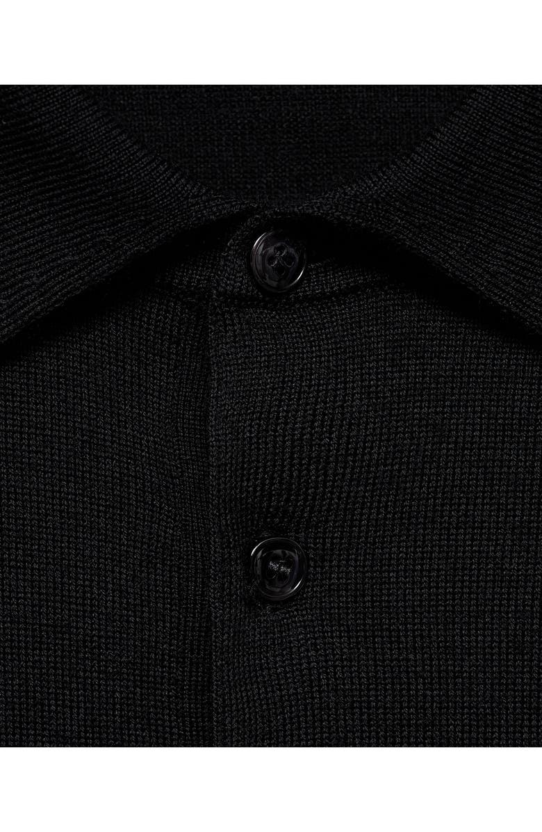 MANGO Wool Sweater Polo, Alternate, color, Black