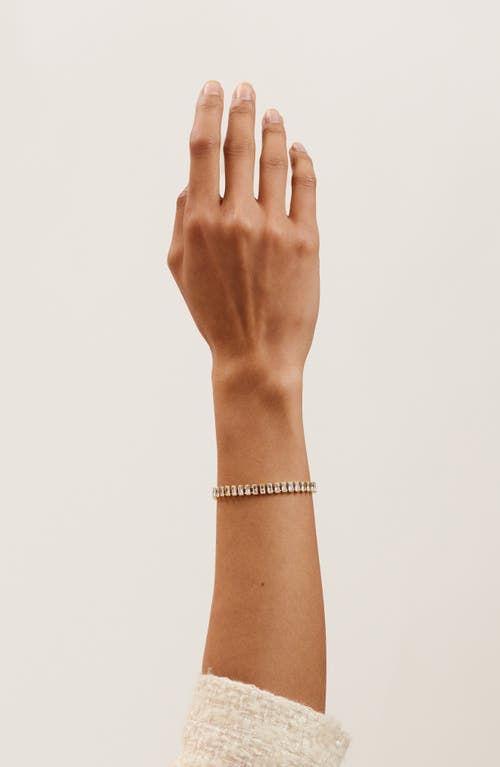 Ted Baker Isabela Cubic Zirconia Baguette Bracelet In Gold Tone/clear Crystal