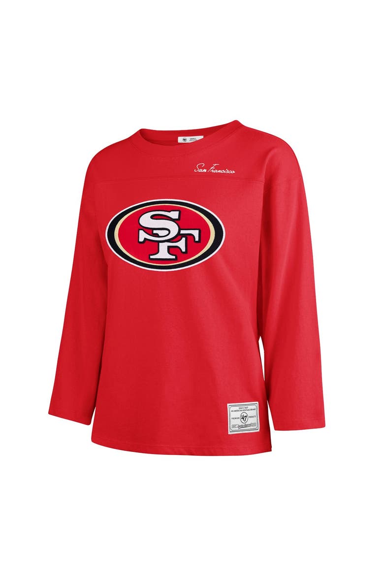 Women's '47 Scarlet San Francisco 49ers Game Nod Timeless Long Sleeve T-Shirt, Alternate, color, Scarlet
