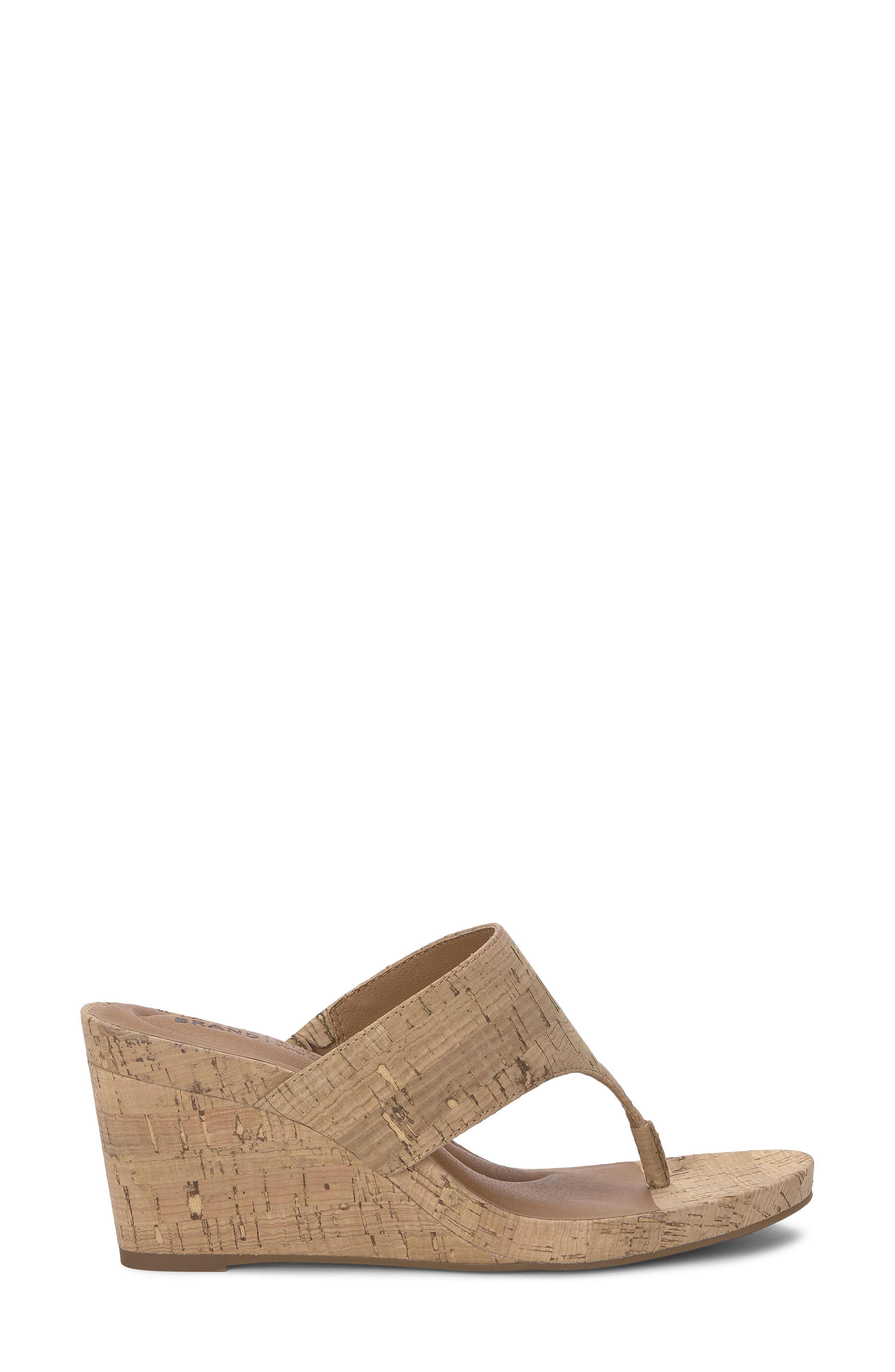 Lucky Brand Libbie Platform Wedge Flip Flop, Alternate, color, Natural