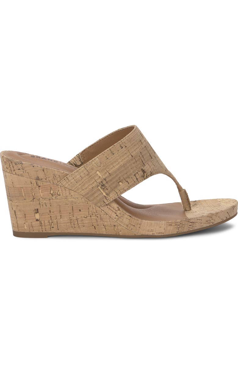 Lucky Brand Libbie Platform Wedge Flip Flop, Alternate, color, Natural