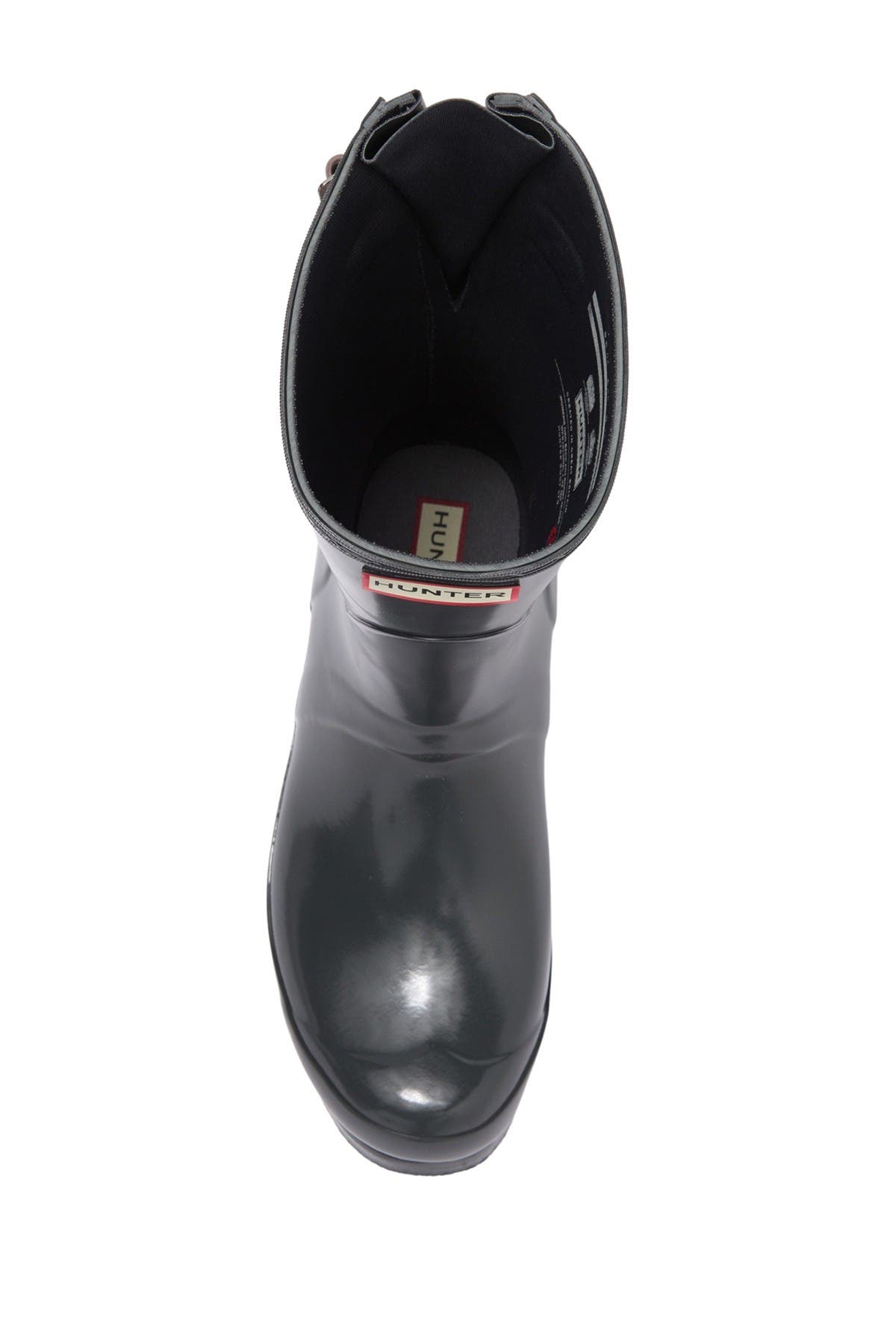 Hunter Original Short Adjustable Back Gloss Waterproof Rain Boot, Alternate, color, 