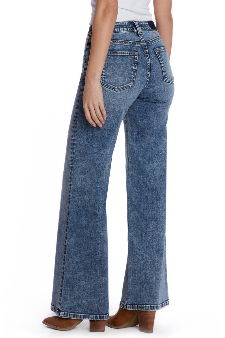 High Waist Wide Leg Jeans, Alternate, color, SUNWASHED BLUE