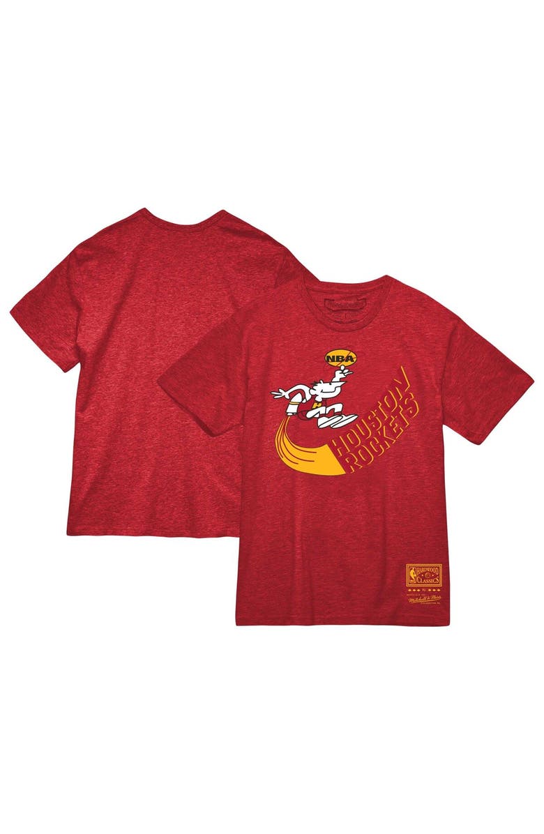 Mitchell & Ness Unisex Mitchell & Ness  Red Houston Rockets Hardwood Classics MVP Throwback Logo T-Shirt, Alternate, color, 