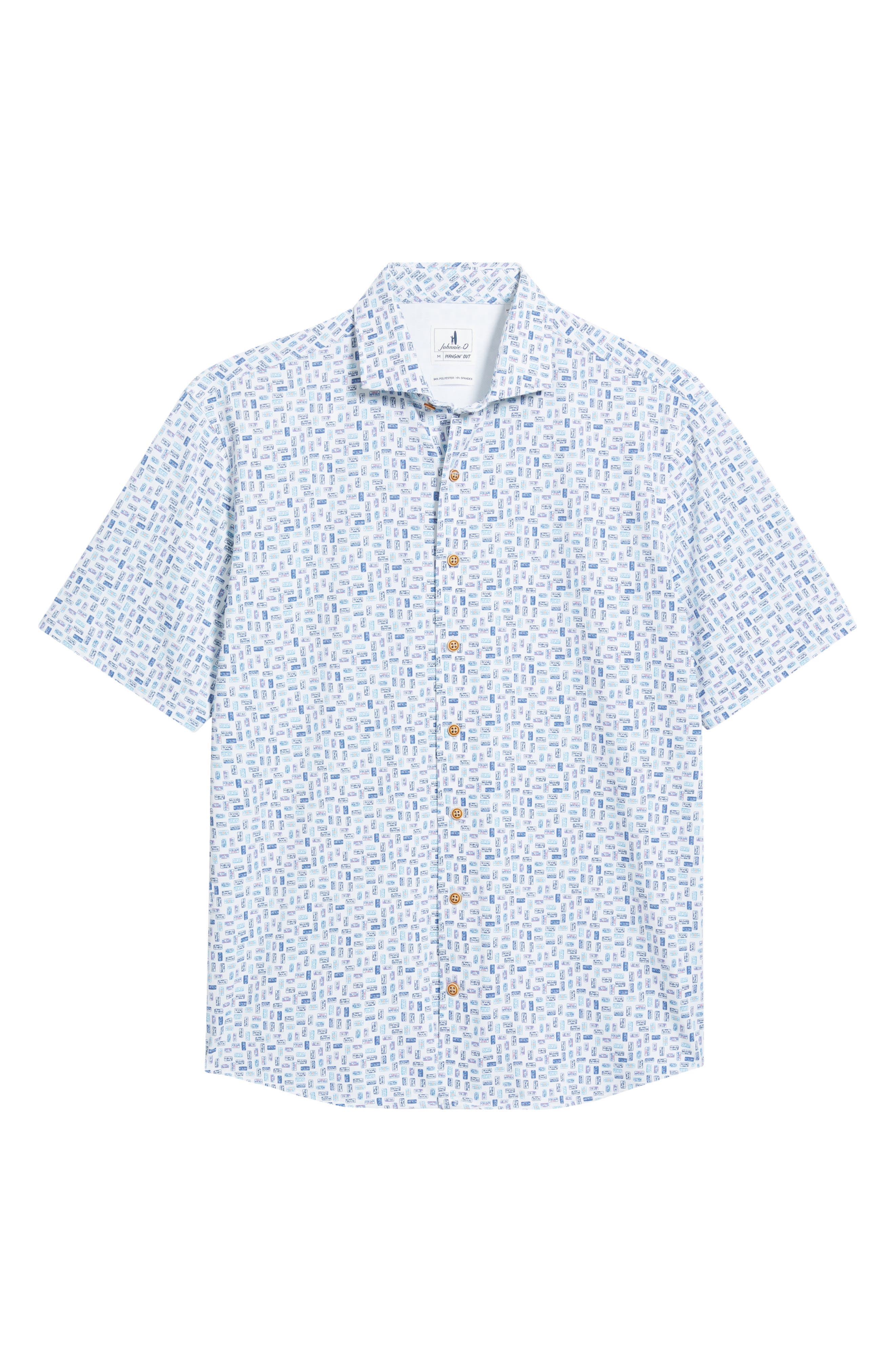 Мужские johnnie-O Roadtrip Hangin' Out License Plate Print Short Sleeve Button-Up Shirt — фото 6
