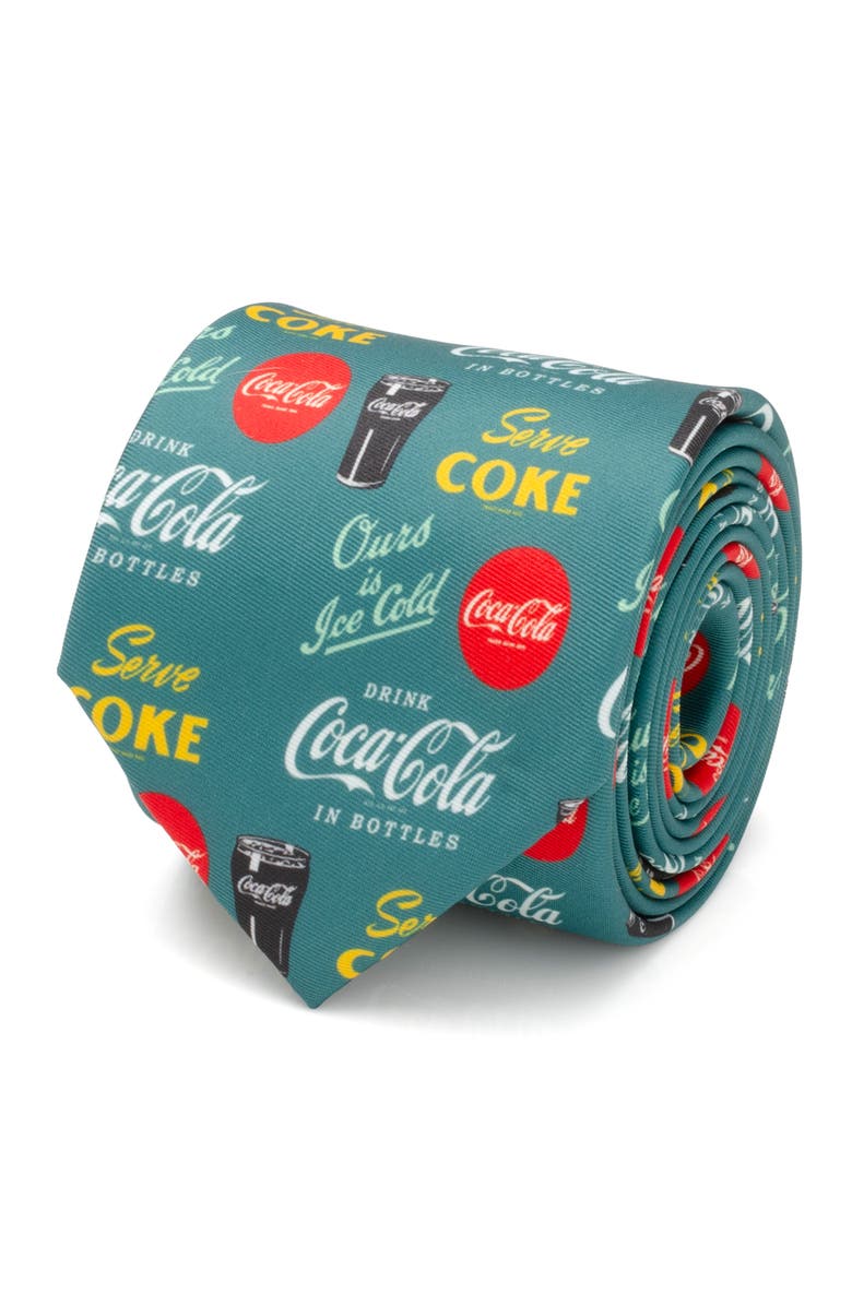 Cufflinks, Inc. Coca-Cola<sup>®</sup> Green Tie, Alternate, color, Green