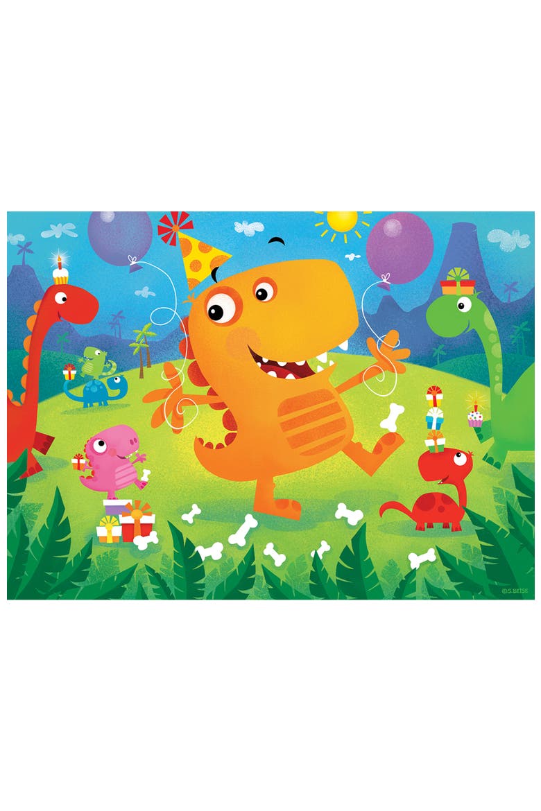 Dino Party 24 Piece Jigsaw Puzzle, Alternate, color, Multicolor