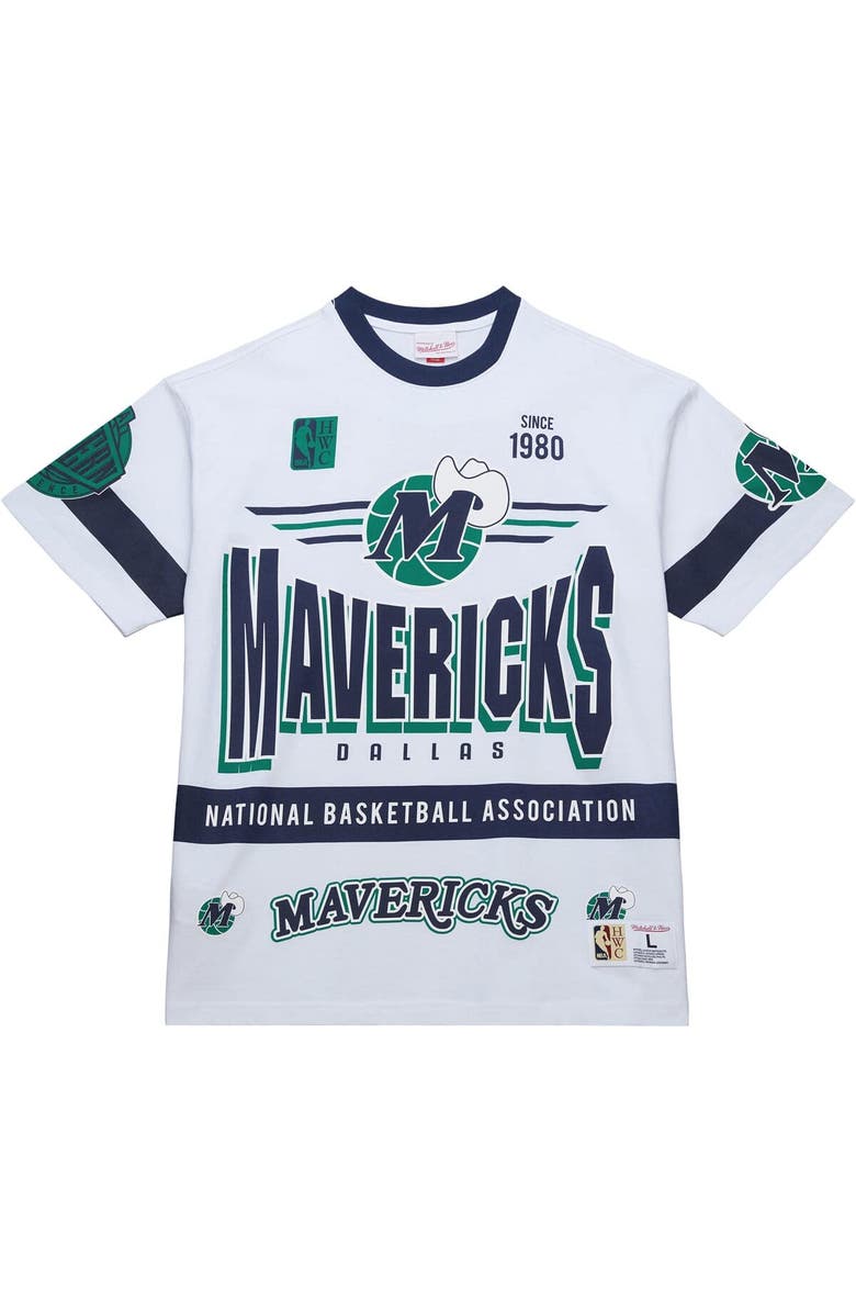 Mitchell & Ness Unisex Mitchell & Ness White Dallas Mavericks Hardwood Classics Vintage Team Origins Premium T-Shirt, Alternate, color,